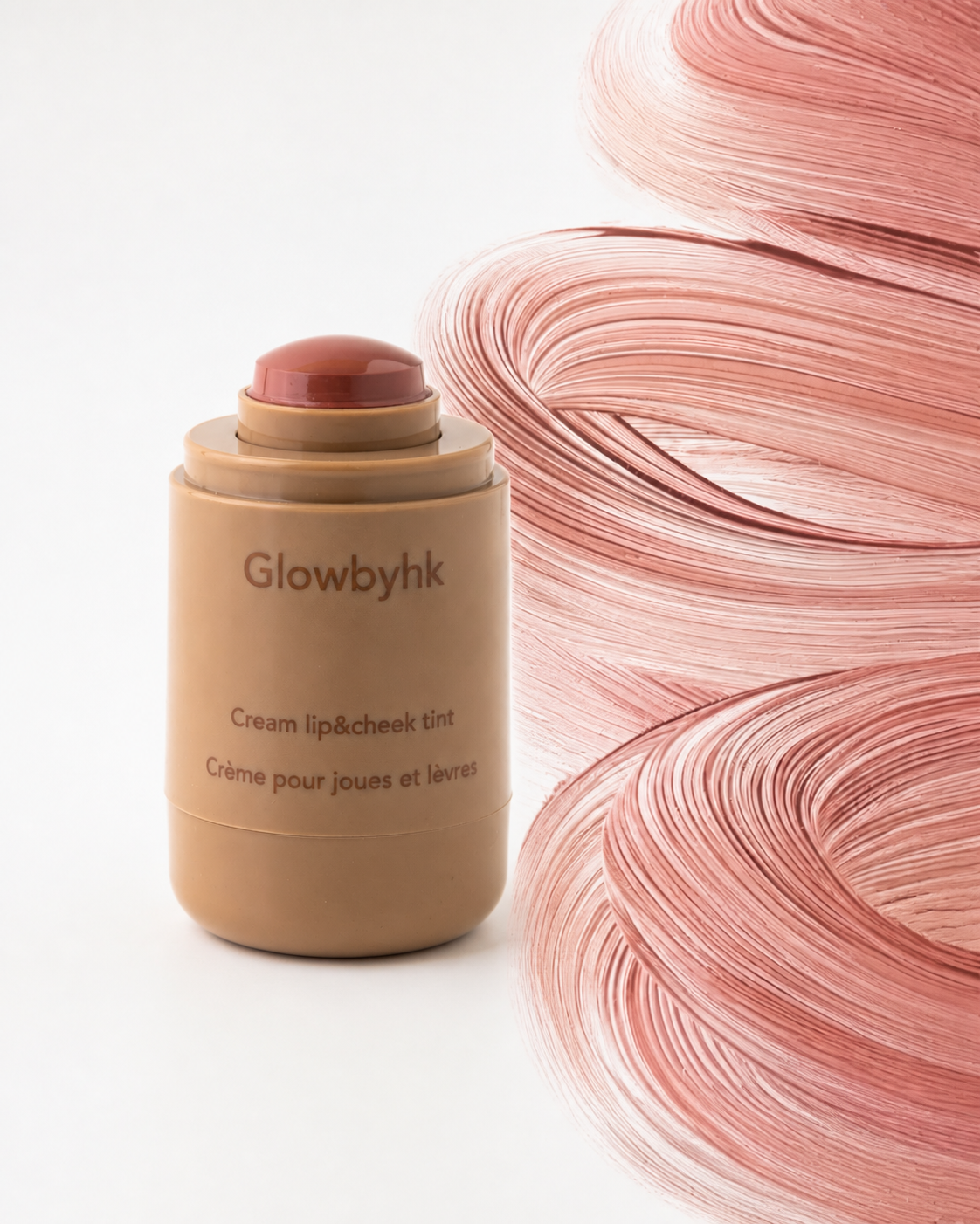 Burnt Honey Cream Blush with rose cream paint strokes