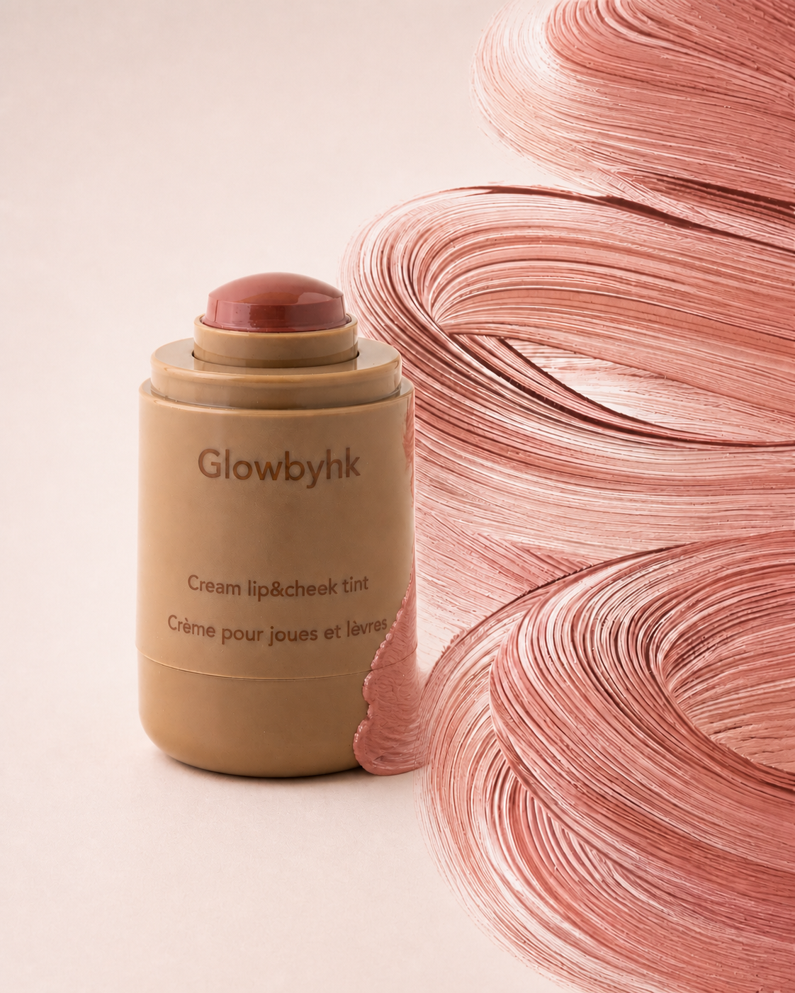 Burnt Honey Cream Blush with rose cream paint strokes