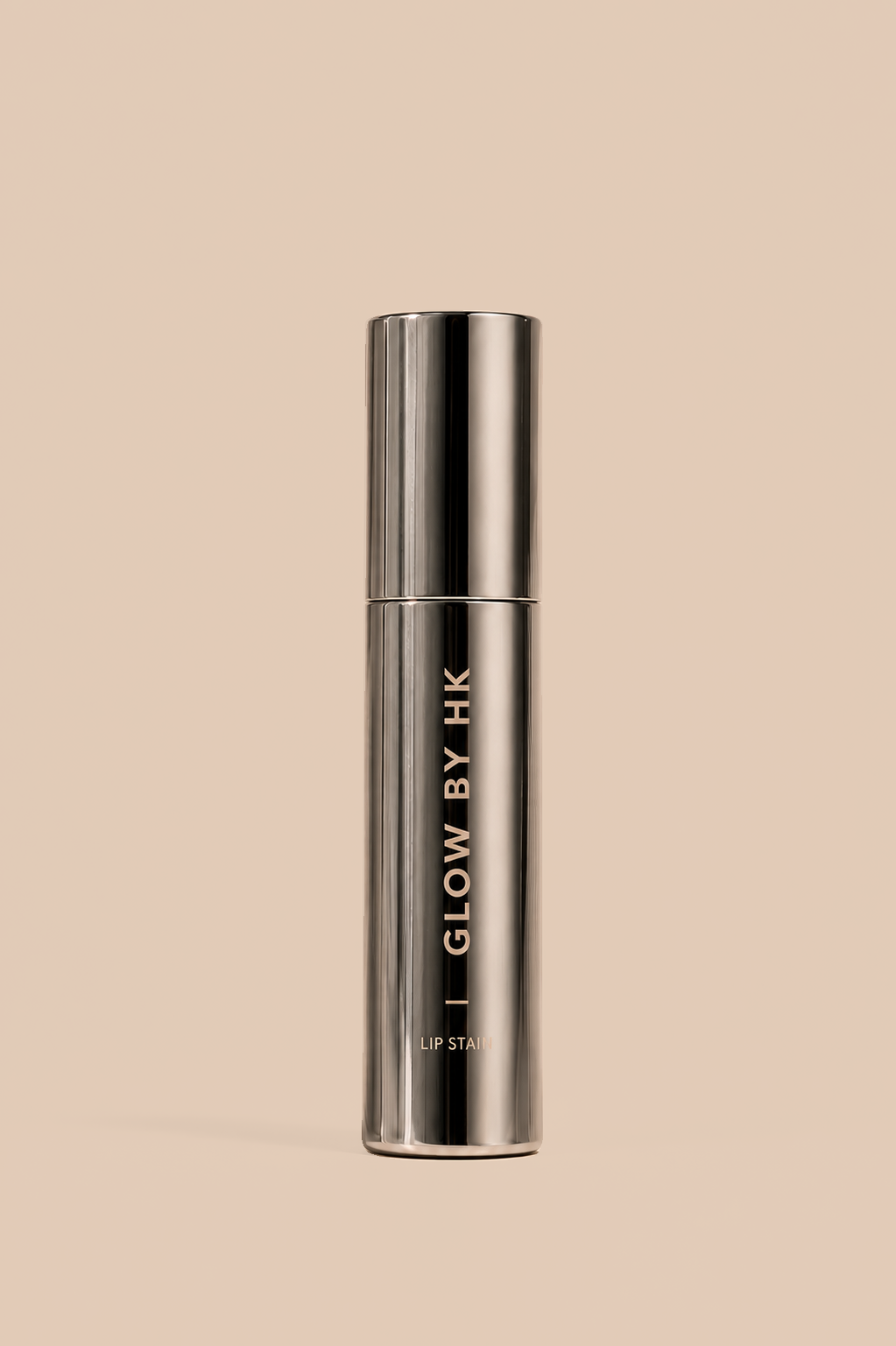 Cherry Stain Lip Stain on warm beige background